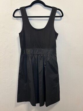 Theory Womens Sleeveless Scoop Neck Mini Flare Dress Black Size 4